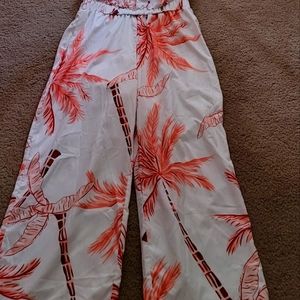 SHEIN Size S coconut palm halter jumpsuit